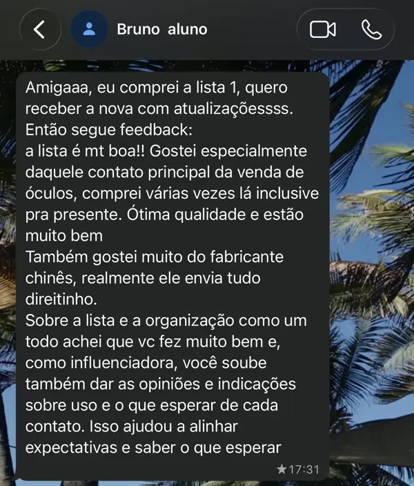 Depoimento da aluna Amanda